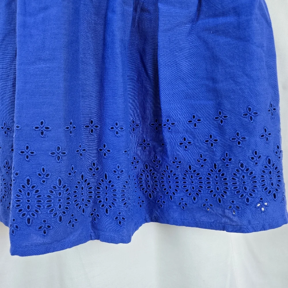 Old Navy Girls Blue Sleeveless Tie-Front Embroidered Smocked Summer Dress 2T New - Picture 4 of 9